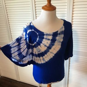 INC international Concepts Tie Dye Blue Rayon sz M